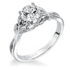 Artcarved Bridal Mounted with CZ Center Contemporary One Love Engagement Ring Corinne 14K White Gold