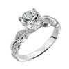 Artcarved Bridal Mounted with CZ Center Contemporary One Love Engagement Ring Gabriella 14K White Gold