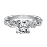 Artcarved Bridal Mounted with CZ Center Contemporary One Love Engagement Ring Gabriella 14K White Gold