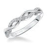 Artcarved Bridal Mounted with Side Stones Contemporary One Love Engagement Ring Gabriella 14K White Gold