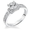 Artcarved Bridal Mounted with CZ Center Classic Engagement Ring Michaela 14K White Gold