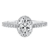 Artcarved Bridal Mounted with CZ Center Classic Halo Engagement Ring Kate 14K White Gold