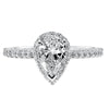 Artcarved Bridal Mounted with CZ Center Classic Halo Engagement Ring Layla 14K White Gold