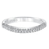 Artcarved Bridal Mounted with Side Stones Classic Halo Diamond Wedding Band Ariel 14K White Gold