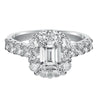 Artcarved Bridal Mounted with CZ Center Classic Halo Engagement Ring Wynona 14K White Gold