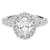 Artcarved Bridal Mounted with CZ Center Classic Halo Engagement Ring Wynona 14K White Gold