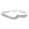 Artcarved Bridal Mounted with Side Stones Contemporary Diamond Wedding Band Ellie 14K White Gold