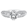 Artcarved Bridal Mounted with CZ Center Contemporary Engagement Ring Lexi 14K White Gold