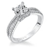 Artcarved Bridal Mounted with CZ Center Contemporary Engagement Ring Melanie 14K White Gold