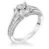 Artcarved Bridal Mounted with CZ Center Contemporary Engagement Ring Bethany 14K White Gold