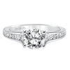 Artcarved Bridal Semi-Mounted with Side Stones Contemporary Engagement Ring Bethany 14K White Gold