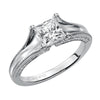 Artcarved Bridal Mounted with CZ Center Contemporary Engagement Ring Blake 14K White Gold