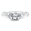 Artcarved Bridal Mounted with CZ Center Contemporary Engagement Ring Greta 14K White Gold