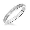 Artcarved Bridal Mounted with Side Stones Contemporary Diamond Wedding Band Mindy 14K White Gold