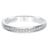 Artcarved Bridal Mounted with Side Stones Contemporary Diamond Wedding Band Mindy 14K White Gold