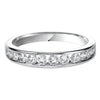 Artcarved Bridal Mounted with Side Stones Contemporary Halo Engagement Ring Simone 14K White Gold