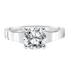 Artcarved Bridal Semi-Mounted with Side Stones Contemporary Engagement Ring Shania 14K White Gold