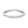 Artcarved Bridal Mounted with Side Stones Classic Diamond Wedding Band Betty 14K White Gold