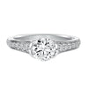 Artcarved Bridal Mounted with CZ Center Contemporary Bezel Diamond Engagement Ring Brynn 14K White Gold