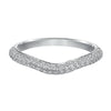 Artcarved Bridal Mounted with Side Stones Contemporary Diamond Wedding Band Jillian 14K White Gold