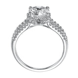 Artcarved Bridal Mounted with CZ Center Classic Engagement Ring Marilyn 14K White Gold