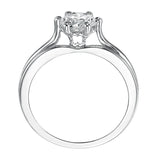 Artcarved Bridal Mounted with CZ Center Classic Solitaire Engagement Ring Shana 14K White Gold