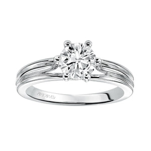 Artcarved Bridal Unmounted No Stones Classic Solitaire Engagement Ring Shana 14K White Gold