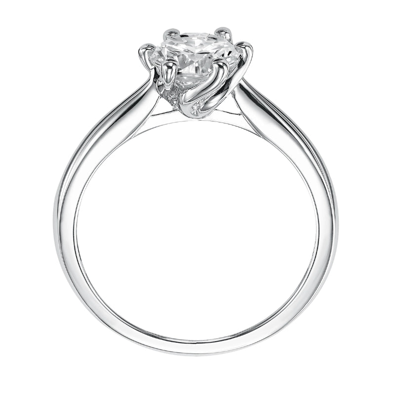 Artcarved Bridal Unmounted No Stones Classic Solitaire Engagement Ring Abigail 14K White Gold