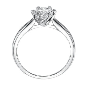 Artcarved Bridal Unmounted No Stones Classic Solitaire Engagement Ring Abigail 14K White Gold