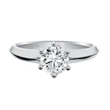 Artcarved Bridal Unmounted No Stones Classic Solitaire Engagement Ring Stacy 14K White Gold