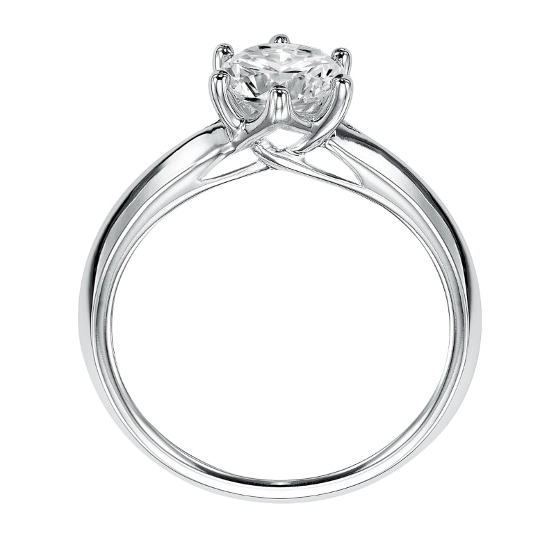 Artcarved Bridal Mounted with CZ Center Classic Solitaire Engagement Ring Stacy 14K White Gold