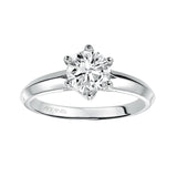 Artcarved Bridal Unmounted No Stones Classic Solitaire Engagement Ring Stacy 14K White Gold