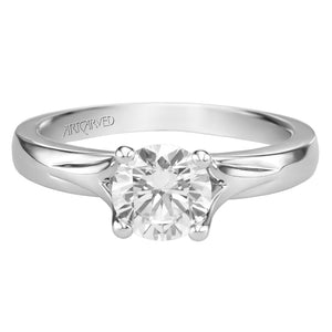 Artcarved Bridal Mounted with CZ Center Classic Solitaire Engagement Ring Monica 14K White Gold