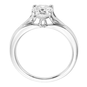 Artcarved Bridal Unmounted No Stones Classic Solitaire Engagement Ring Monica 14K White Gold