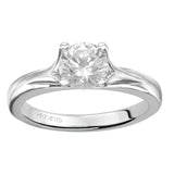 Artcarved Bridal Unmounted No Stones Classic Solitaire Engagement Ring Monica 14K White Gold