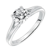 Artcarved Bridal Unmounted No Stones Classic Solitaire Engagement Ring Lana 14K White Gold