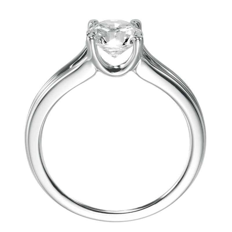 Artcarved Bridal Unmounted No Stones Classic Solitaire Engagement Ring Lana 14K White Gold