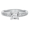 Artcarved Bridal Mounted with CZ Center Classic Engagement Ring Alena 14K White Gold