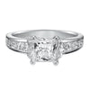 Artcarved Bridal Semi-Mounted with Side Stones Classic Engagement Ring Jillian 14K White Gold