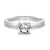 Artcarved Bridal Mounted with CZ Center Classic Engagement Ring Portia 14K White Gold