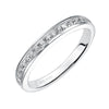 Artcarved Bridal Mounted with Side Stones Classic Diamond Wedding Band Portia 14K White Gold