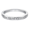 Artcarved Bridal Mounted with Side Stones Classic Diamond Wedding Band Portia 14K White Gold