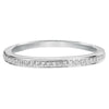 Artcarved Bridal Mounted with Side Stones Contemporary Diamond Wedding Band Laura 14K White Gold