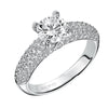 Artcarved Bridal Mounted with CZ Center Classic Engagement Ring Phyllis 14K White Gold