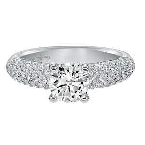 Artcarved Bridal Mounted with CZ Center Classic Engagement Ring Phyllis 14K White Gold