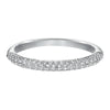 Artcarved Bridal Mounted with Side Stones Classic Diamond Wedding Band Phyllis 14K White Gold