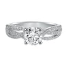 Artcarved Bridal Mounted with CZ Center Contemporary Twist Diamond Engagement Ring Marybeth 14K White Gold