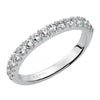 Artcarved Bridal Mounted with Side Stones Classic Halo Diamond Wedding Band Yolanda 14K White Gold