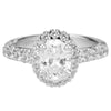 Artcarved Bridal Mounted with CZ Center Classic Halo Engagement Ring Gabby 14K White Gold