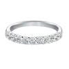 Artcarved Bridal Mounted with Side Stones Classic Halo Diamond Wedding Band Gabby 14K White Gold